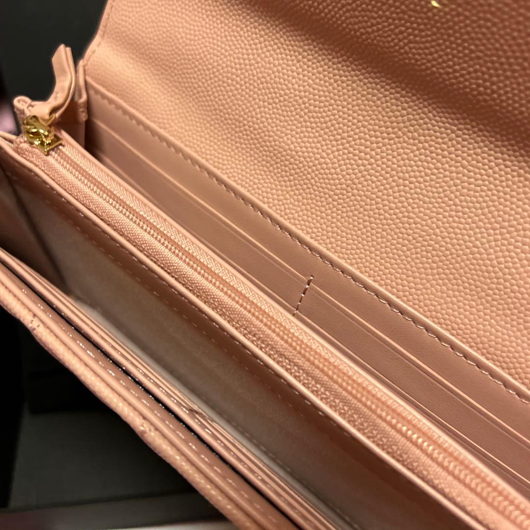 CHANEL キャビアスキン ピンク 長財布
