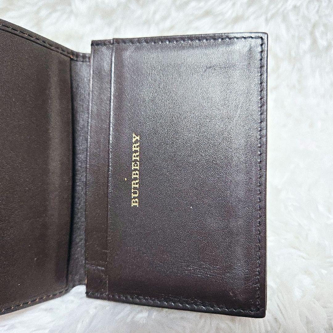 希少 ホースロゴ BURBERRY 名刺入れ カードケース ノバチェック レザー