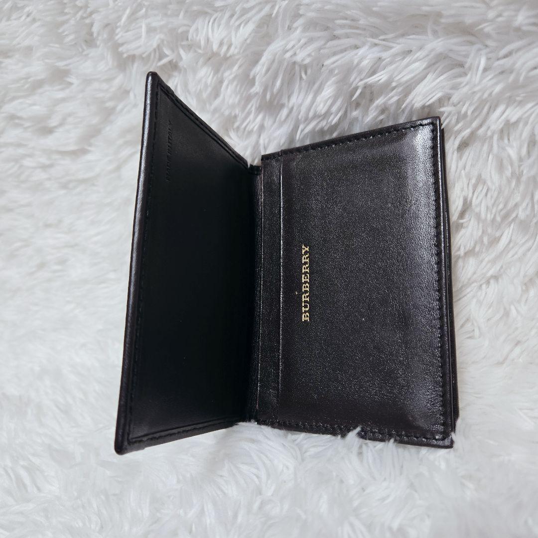 希少 ホースロゴ BURBERRY 名刺入れ カードケース ノバチェック レザー
