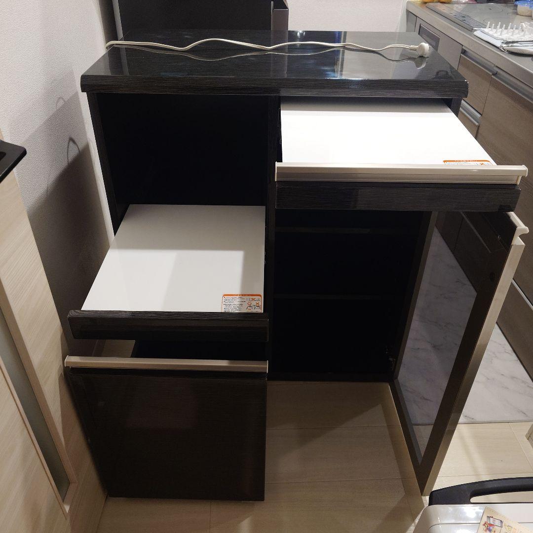 レンジボード　食器棚　カップボード　ブラック