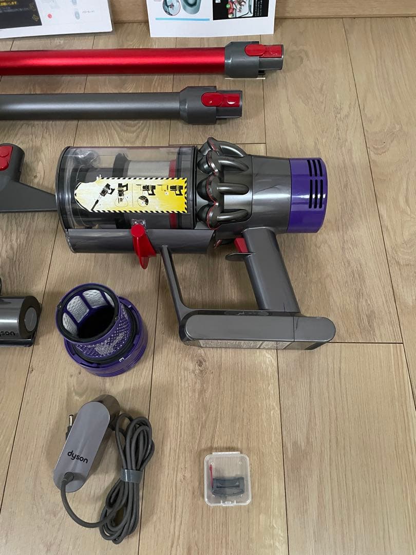 ダイソン①V10SV12 ２パイプ付 ２ヘッドから選択式　交換フィルター付
