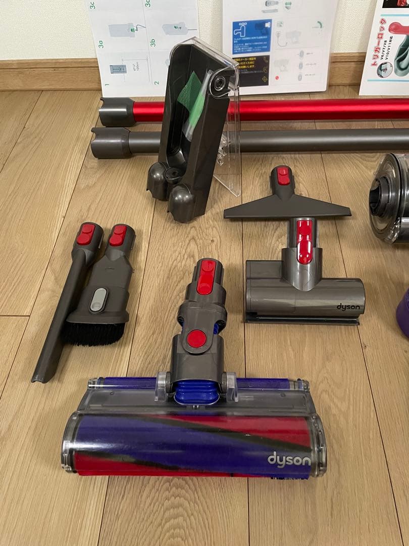 ダイソン①V10SV12 ２パイプ付 ２ヘッドから選択式　交換フィルター付