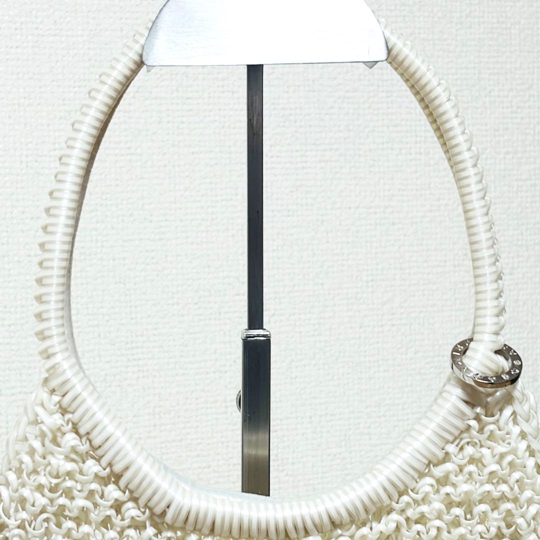 極美品⭐️ANTEPRIMA アンテプリマ ワイヤーバッグ ラウンド縦型 ホワイト