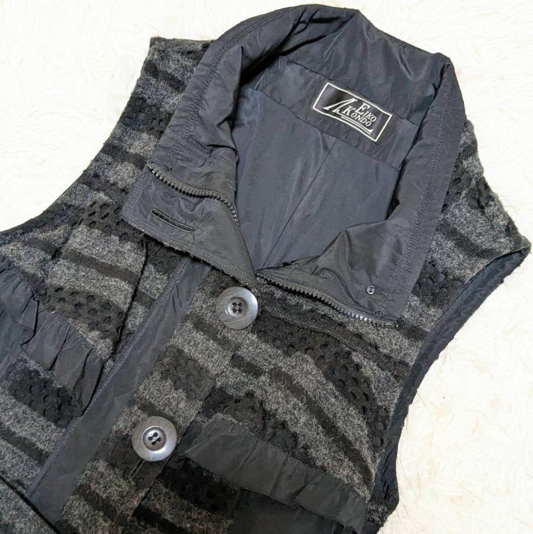 エイココンドウ イーカラット ノースリーブベスト タフタ アートデザイン XL