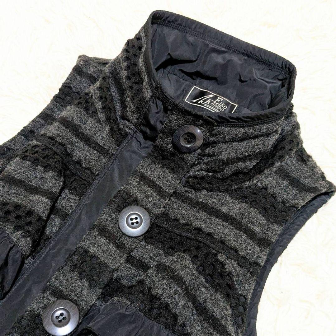 エイココンドウ イーカラット ノースリーブベスト タフタ アートデザイン XL