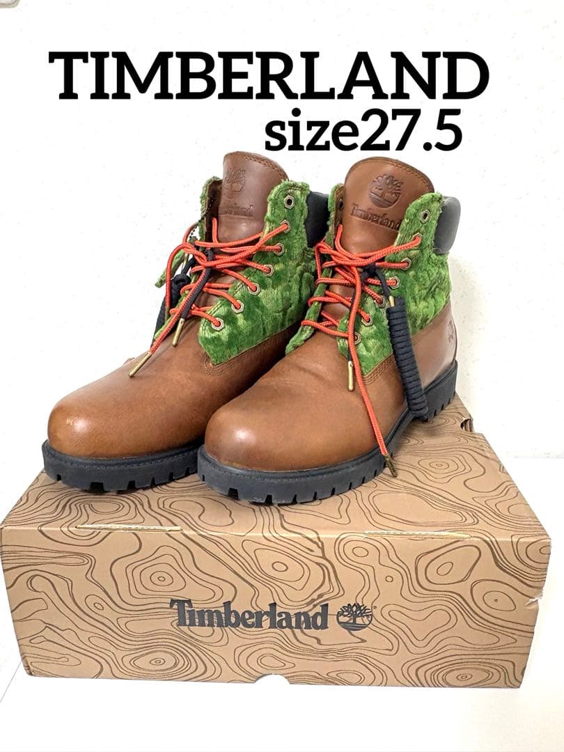 Timberland ハイカットブーツ ブラウン・グリーン【値下不可】