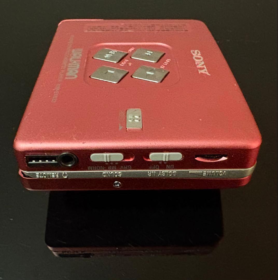 カセットウォークマン SONY WM-EX633 橙色　(整備済み、完動美品)