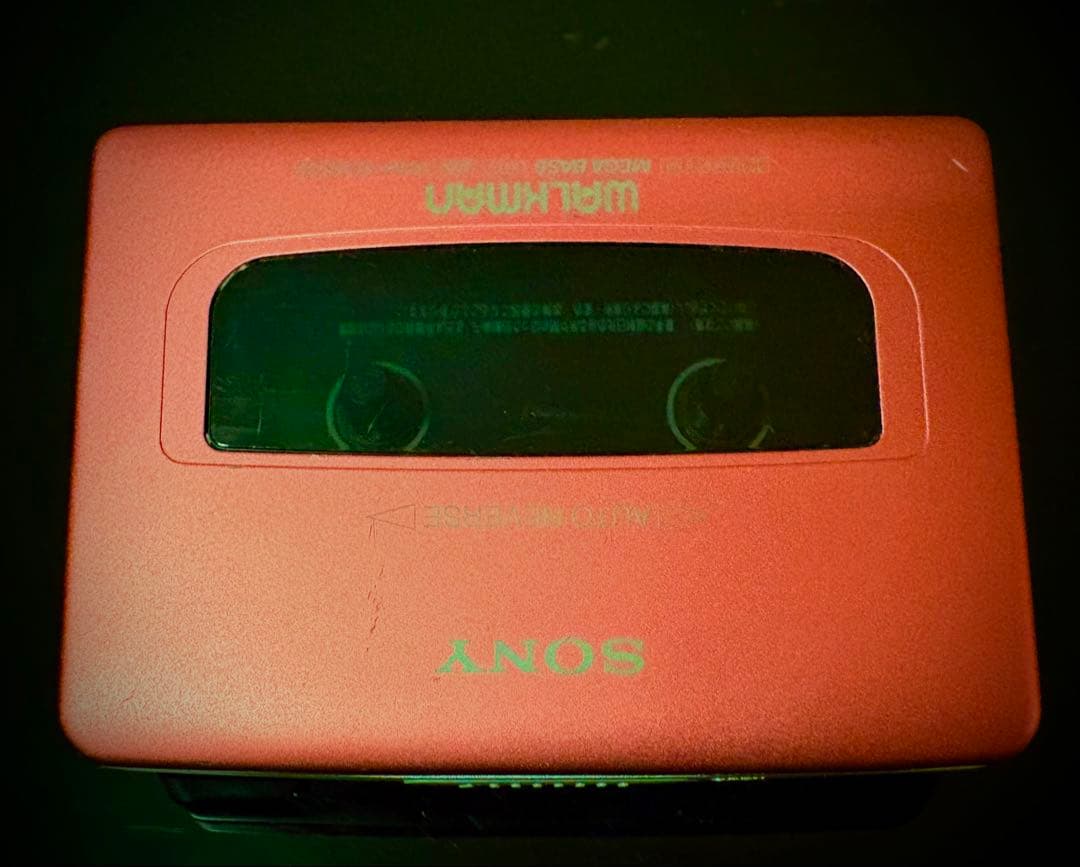 カセットウォークマン SONY WM-EX633 橙色　(整備済み、完動美品)