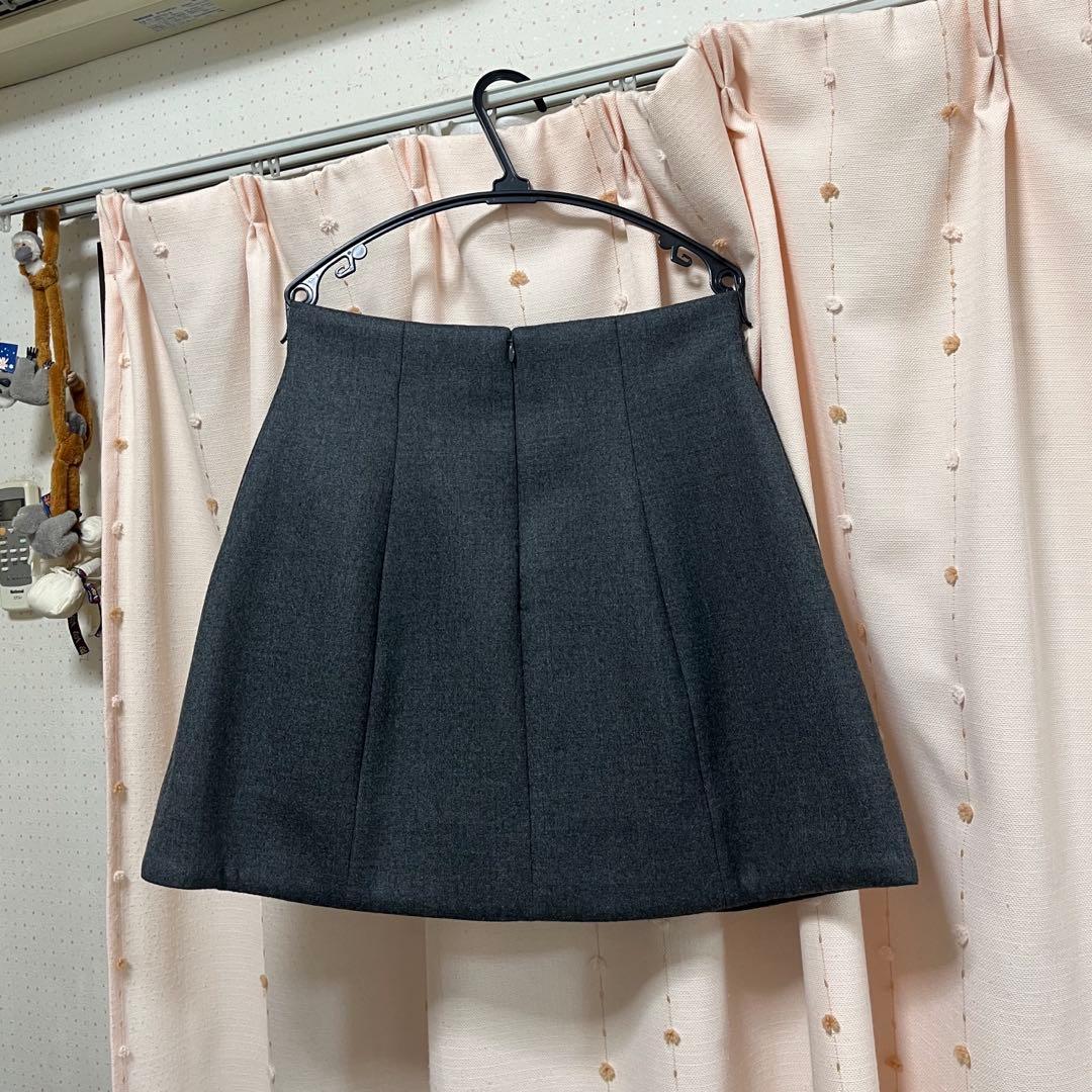 CLANE CONSTRUCTIVE MINI SKIRT クラネ グレー
