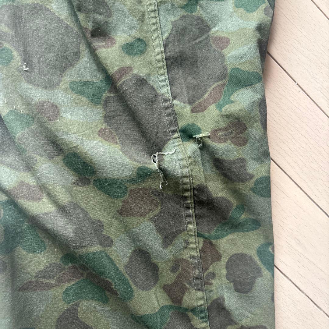 50s60sダックハンターカモ　ベイカーパンツ　usa製 ミリタリー　コの字留