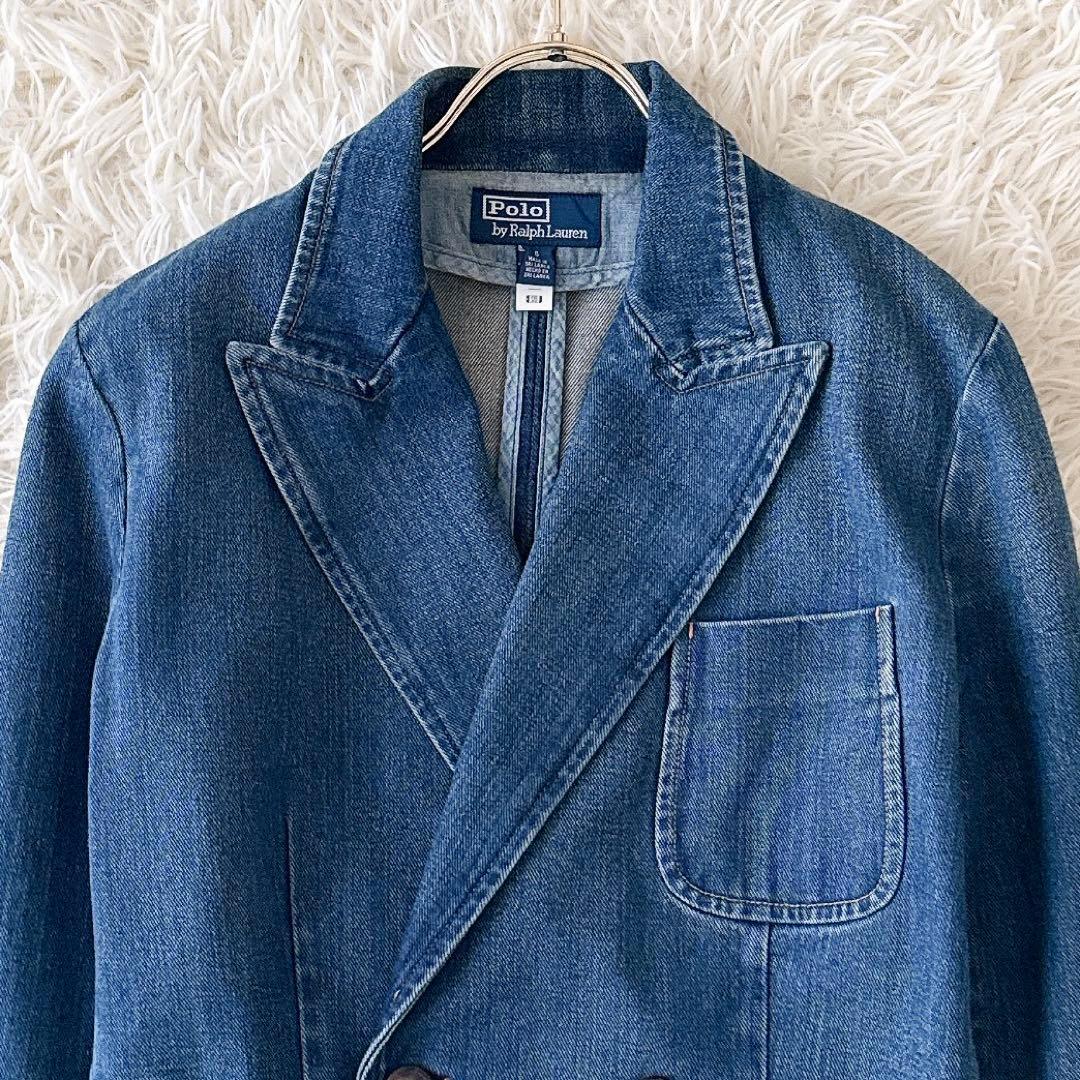 美品✨ポロバイラルフローレン ダブルブレストデニムブレザー 2023 QR付 6