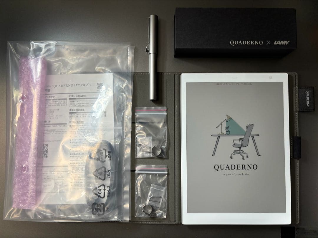 QUADERNO A5（GEN.3C）+カバー+ LAMYスタイラスペン+替芯