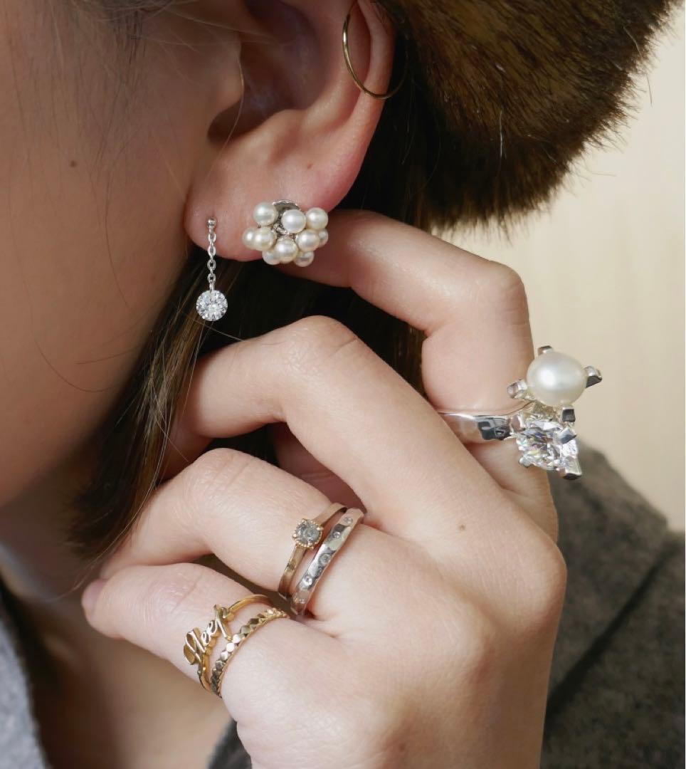 e.m. イーエム★ パールブーケピアス