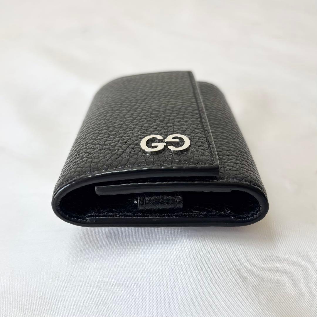 【極美品】　グッチ　GGメタル　6連 キーケース　キーフック　キーリング　シボ革