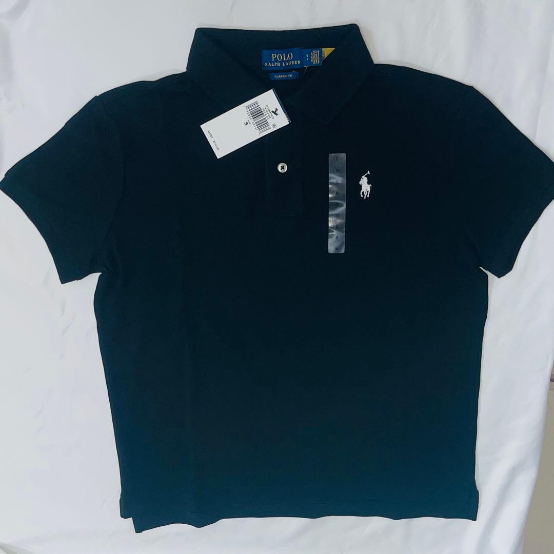 新品 ラルフローレン RALPH LAUREN ポロシャツ ブラック Sサイズ