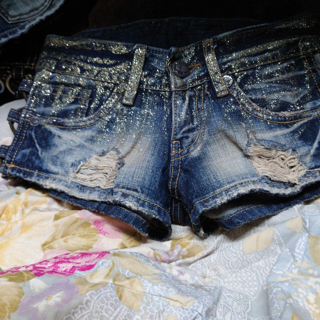 d.l.a. JEANS グリッター デニムショートパンツ　２３インチ