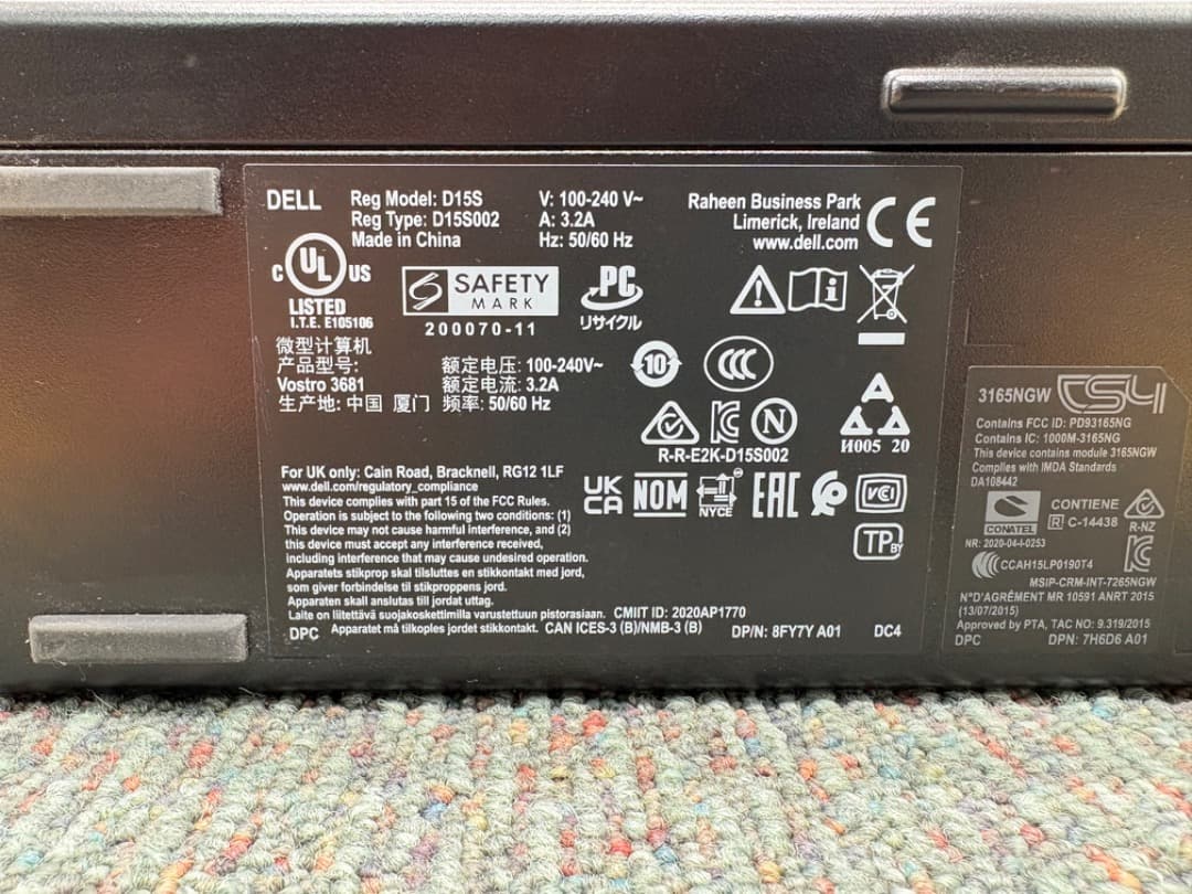 【1TB搭載】 DELL Vostro 3681　i5　第10世代　Win11