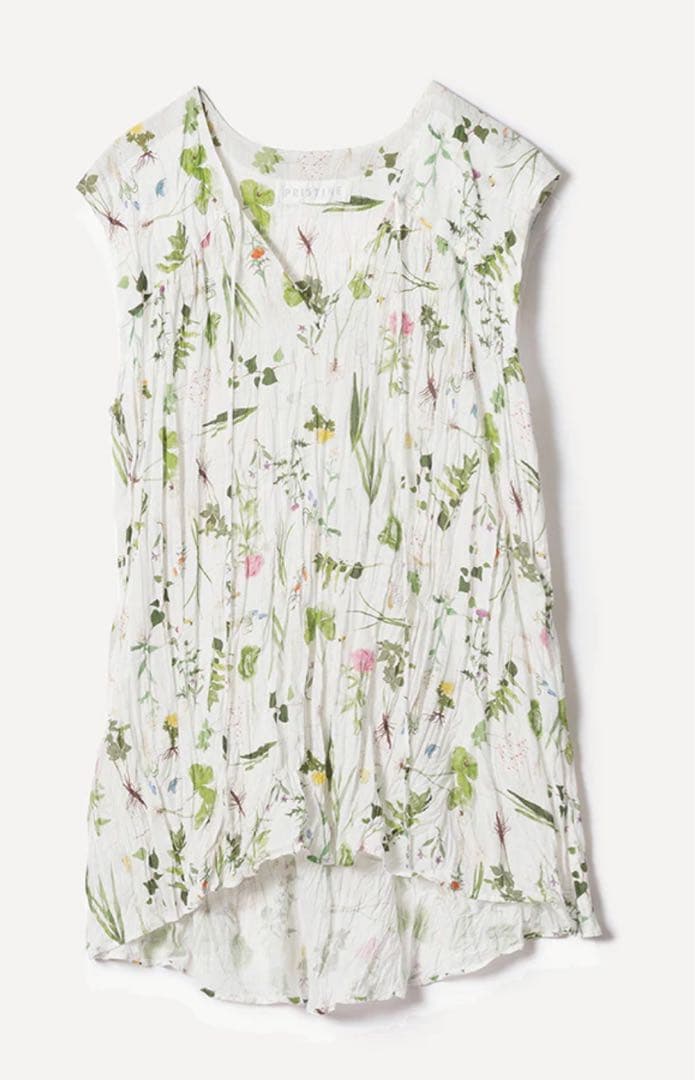 プリスティン◯Rootsノースリーブブラウス