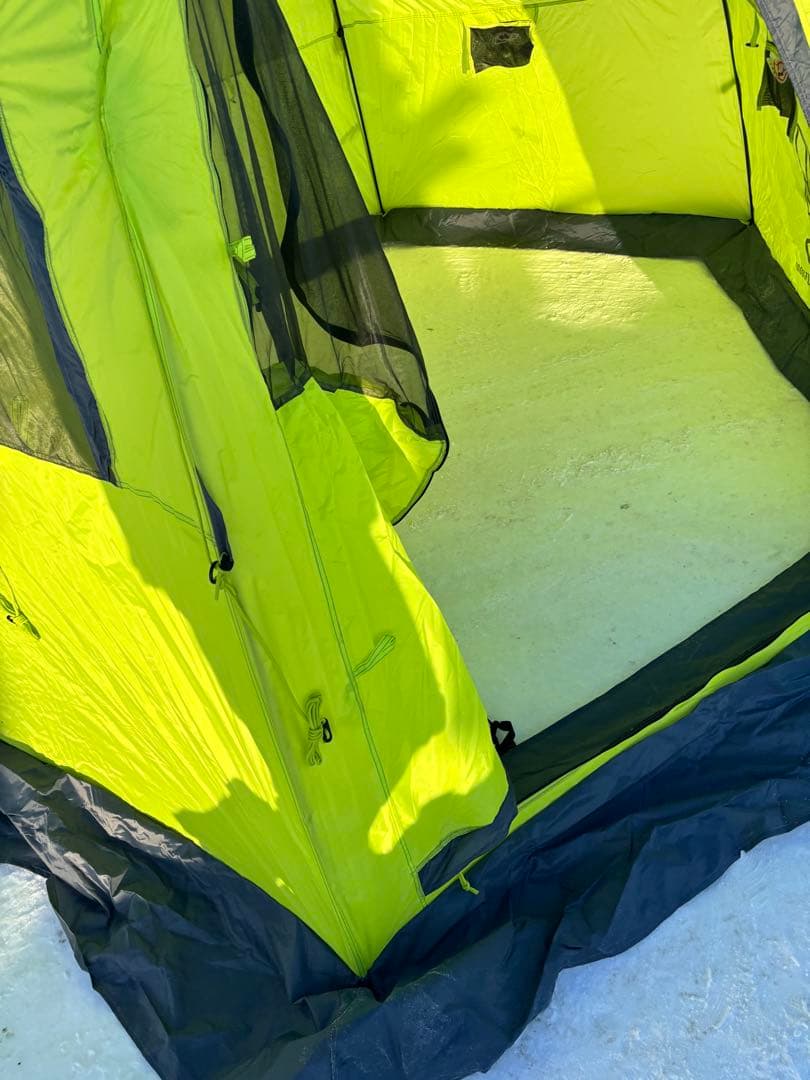 わかさぎ用DOD ドーム型キャンプテント 蛍光グリーン