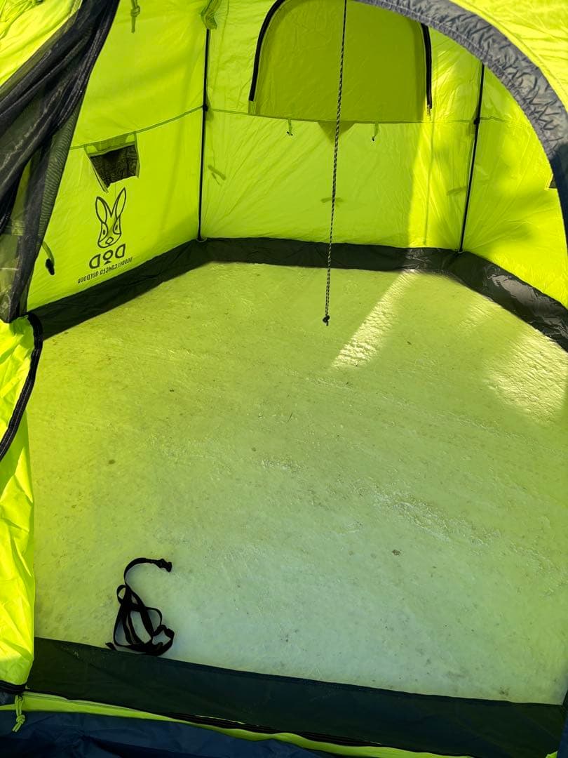 わかさぎ用DOD ドーム型キャンプテント 蛍光グリーン