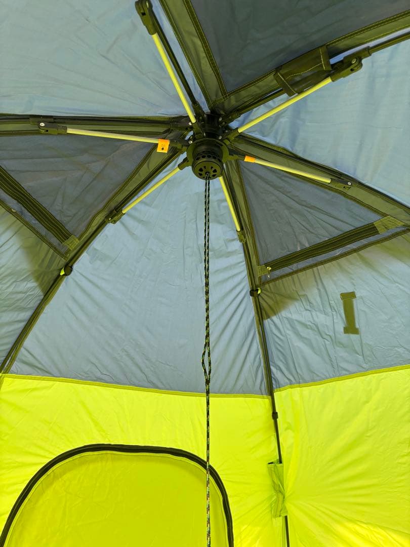わかさぎ用DOD ドーム型キャンプテント 蛍光グリーン