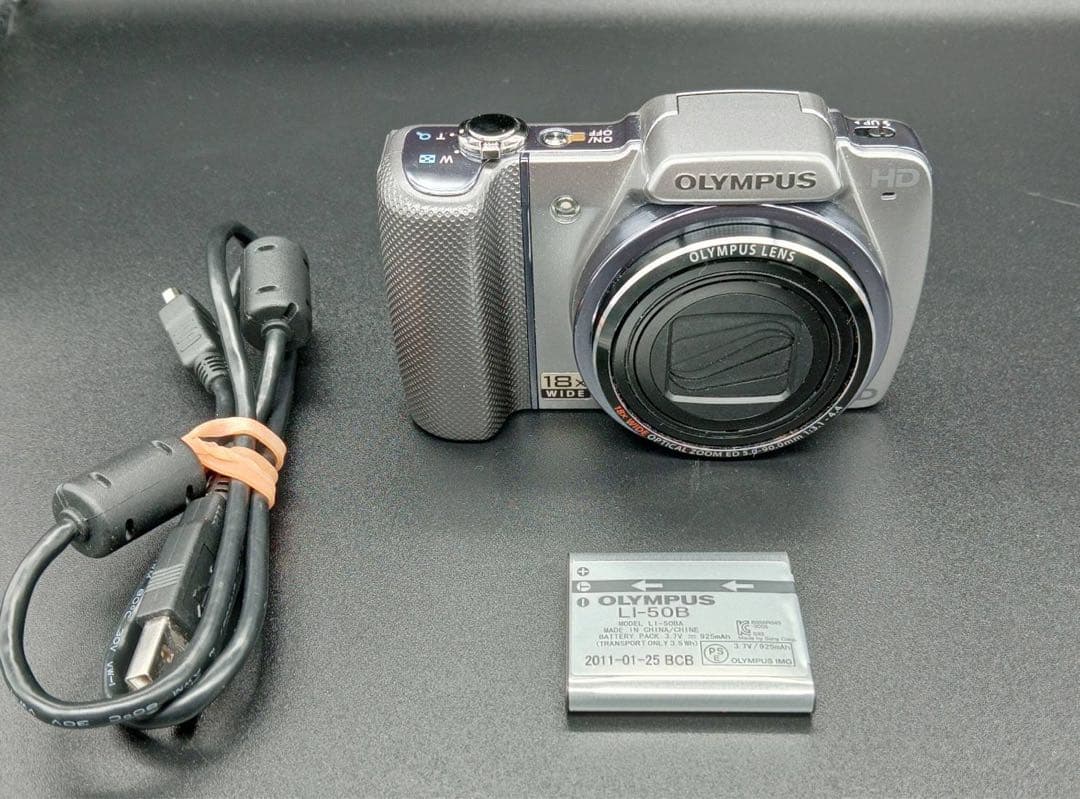OLYMPUS SZ-10 デジカメ 本体・バッテリー・USBケーブル付き