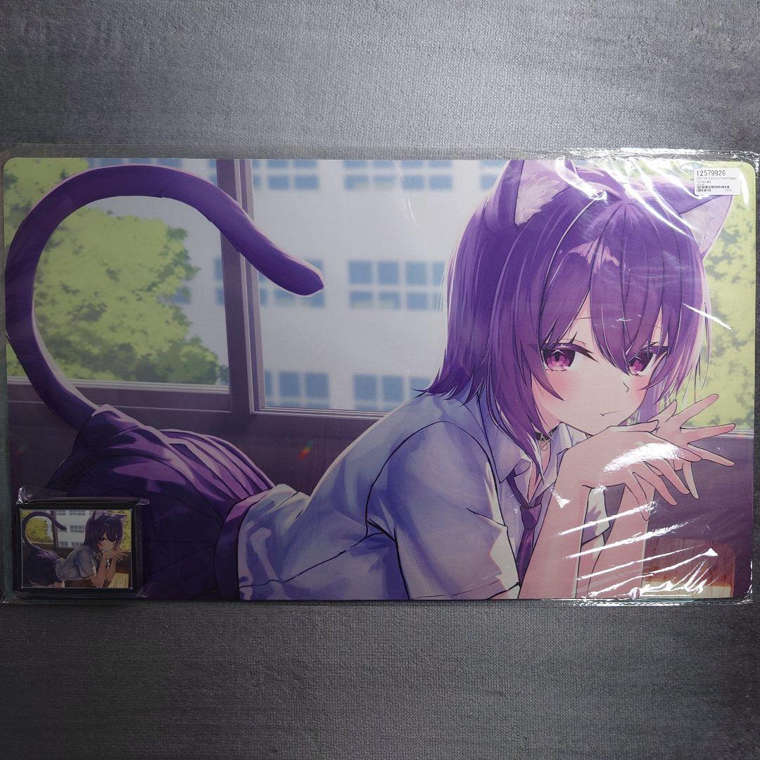 α1 ホロライブ 制服&学校&机 猫又おかゆ スリーブ&プレイマット