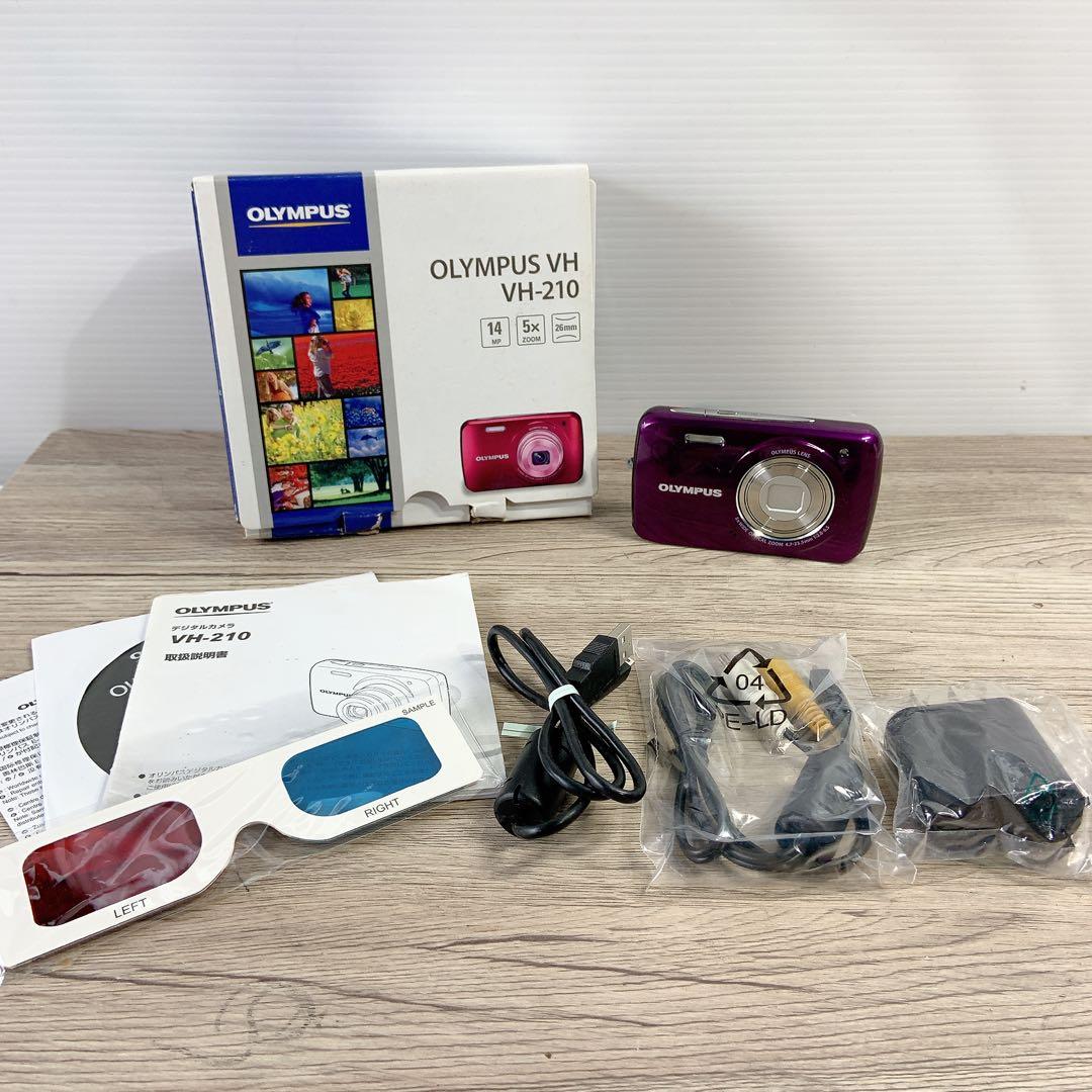 OLYMPUS VH-210 パープル 14MP 5倍ズーム　デジカメ