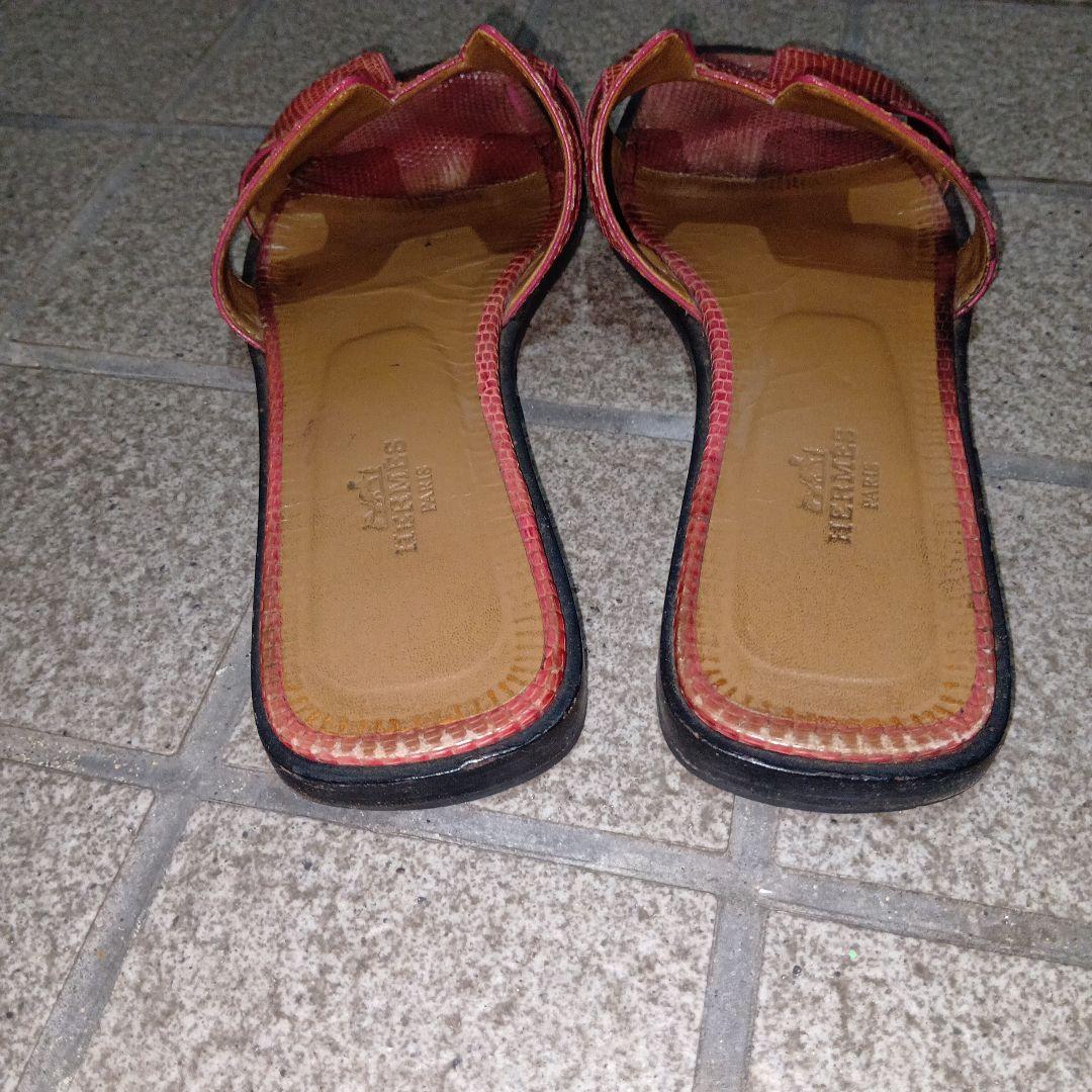 HERMES　エルメス　オラン　リザード　サンダル