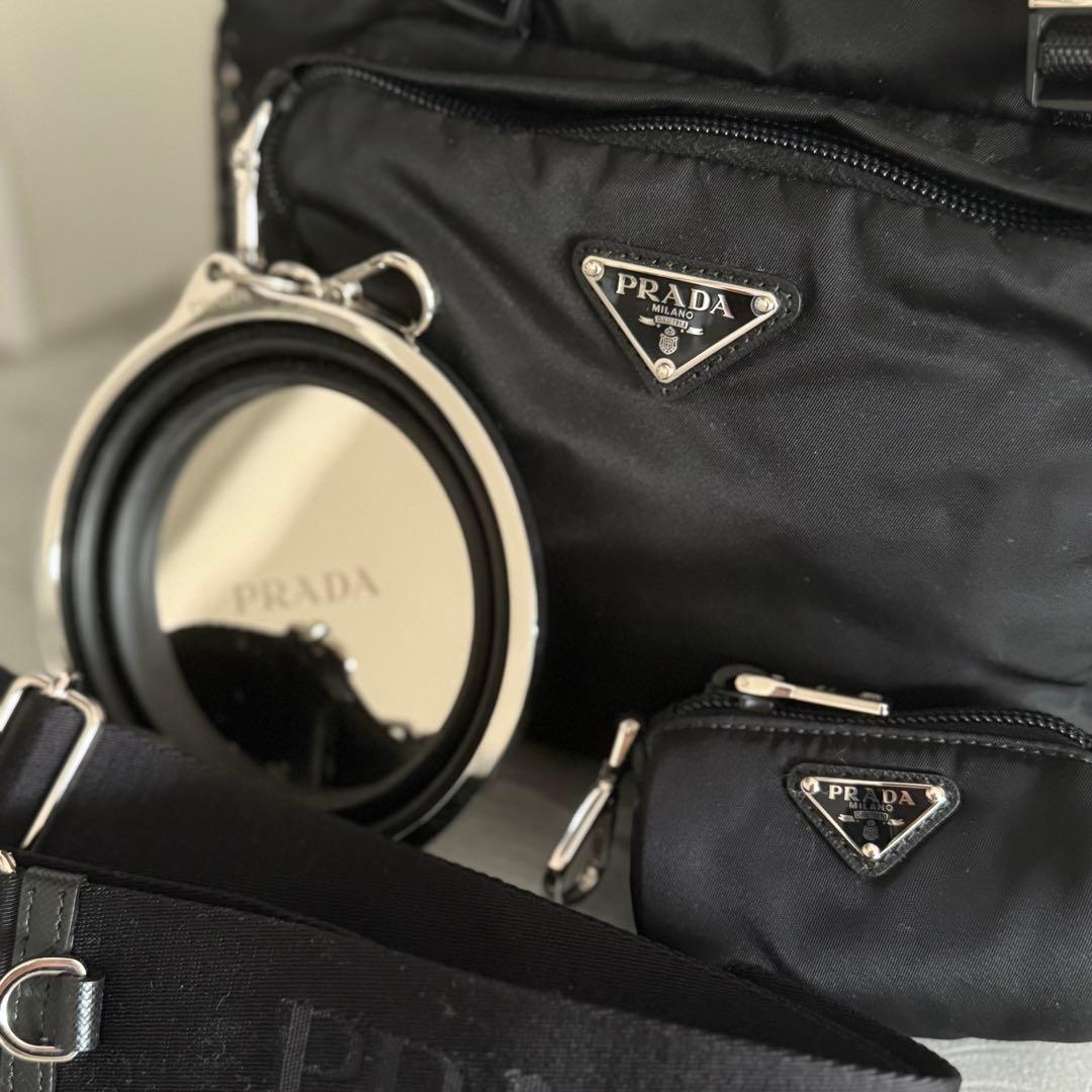 PRADA RE-NYLON トライアングル ロゴ ペットキャリー バッグ