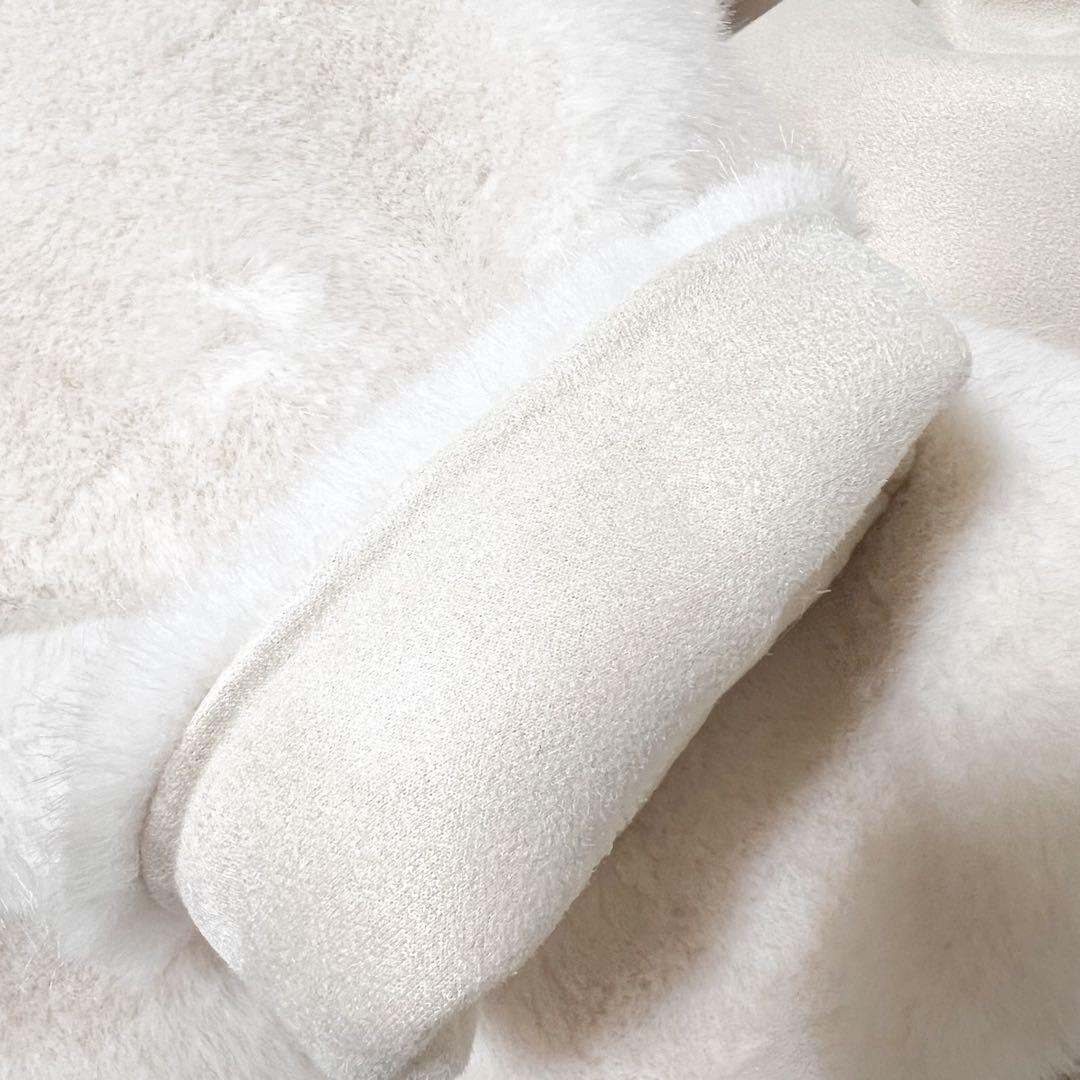 グレースコンチネンタル フェイクミンクフードジャケット　キナリ