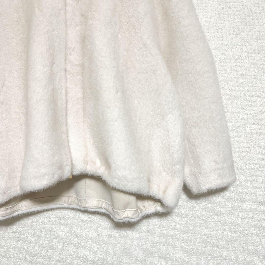 グレースコンチネンタル フェイクミンクフードジャケット　キナリ