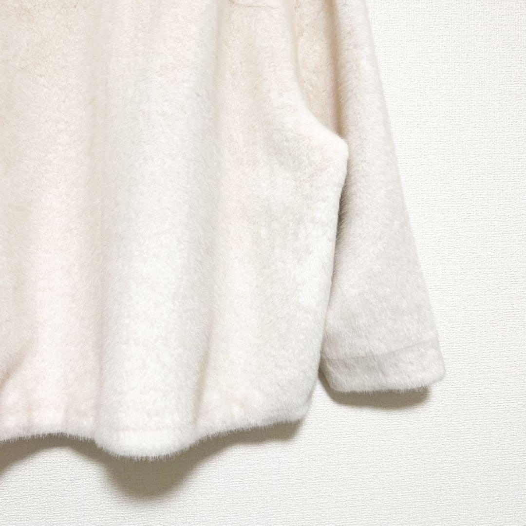 グレースコンチネンタル フェイクミンクフードジャケット　キナリ