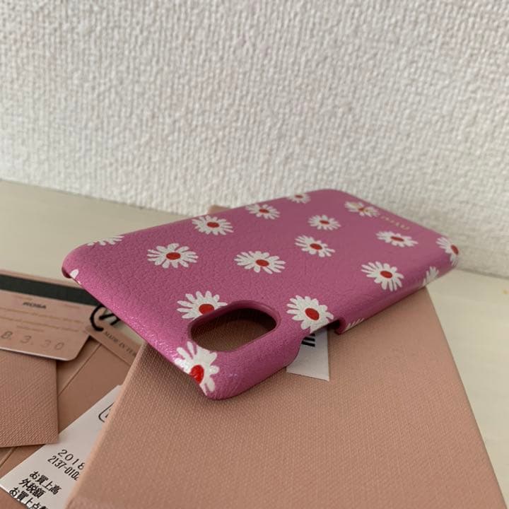 新品 miumiu ミュウミュウ iPhoneX 花柄 スマホケース