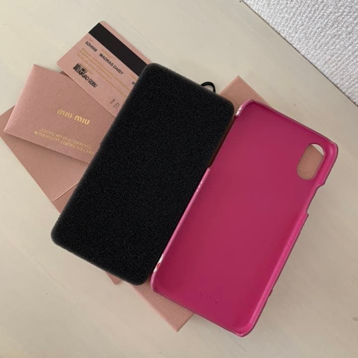 新品 miumiu ミュウミュウ iPhoneX 花柄 スマホケース