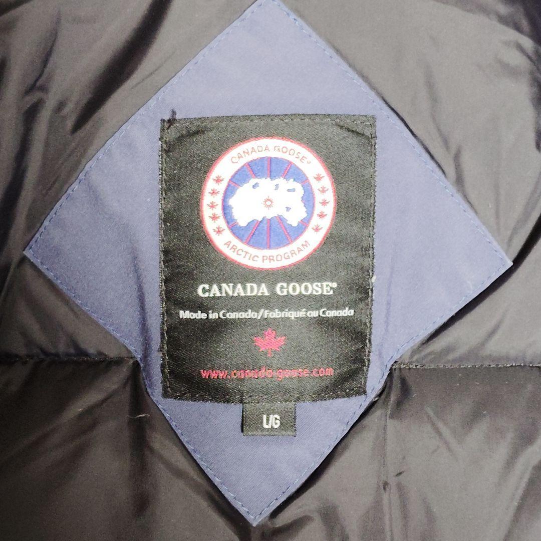 美品 カナダグース ラングレー ダウン L ネイビー 紺 3346JM 希少品