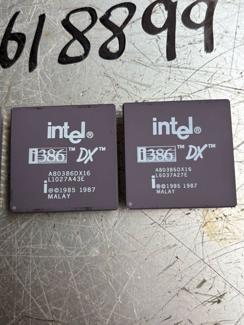 (4個)Intel i386 DX インテル CPU A80386DX16。
