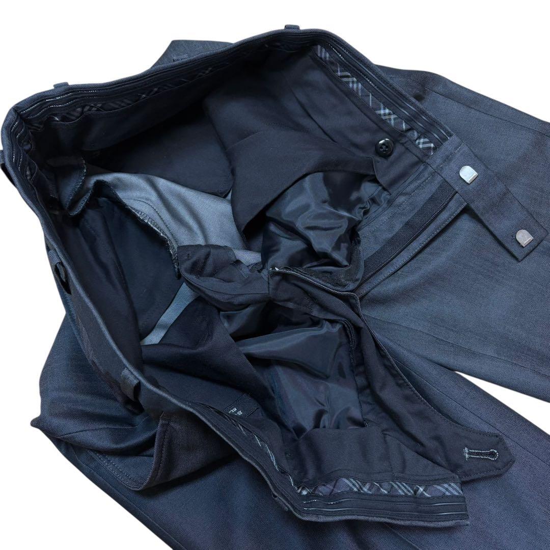 極美品 バーバリーブラックレーベル スリーピース スーツ 総裏 ロゴ総柄 38