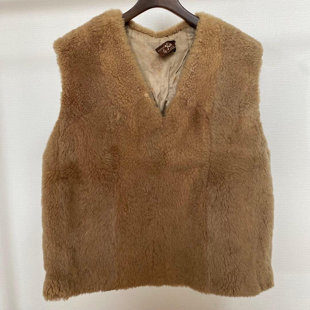 50s ビンテージ ファー ベスト テディベア 60s 70s KODIAK