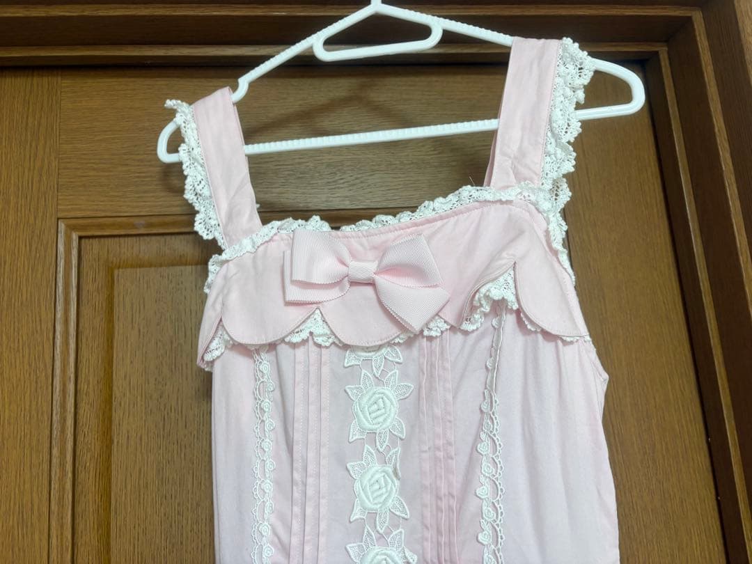 baby リボンスカラップジャンパースカート