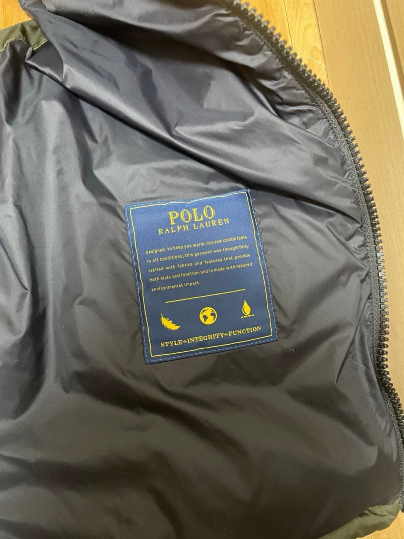 Polo Ralph Lauren ダウンベスト オリーブグリーン/ブラックM