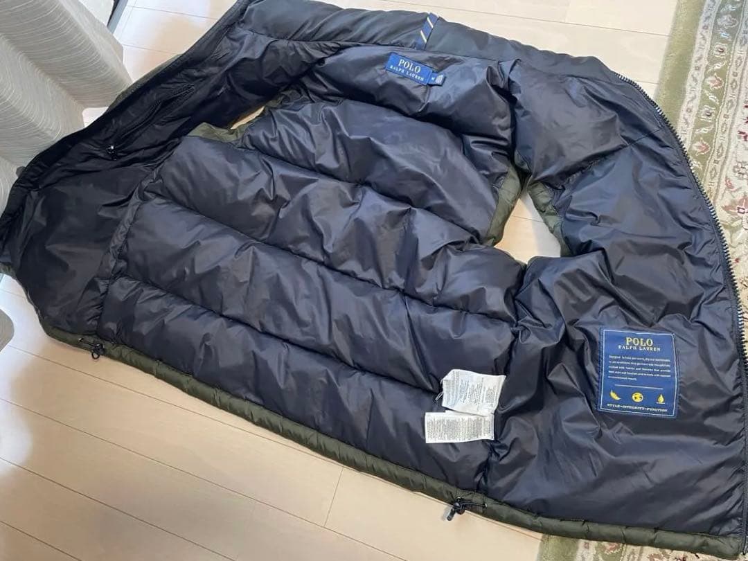 Polo Ralph Lauren ダウンベスト オリーブグリーン/ブラックM