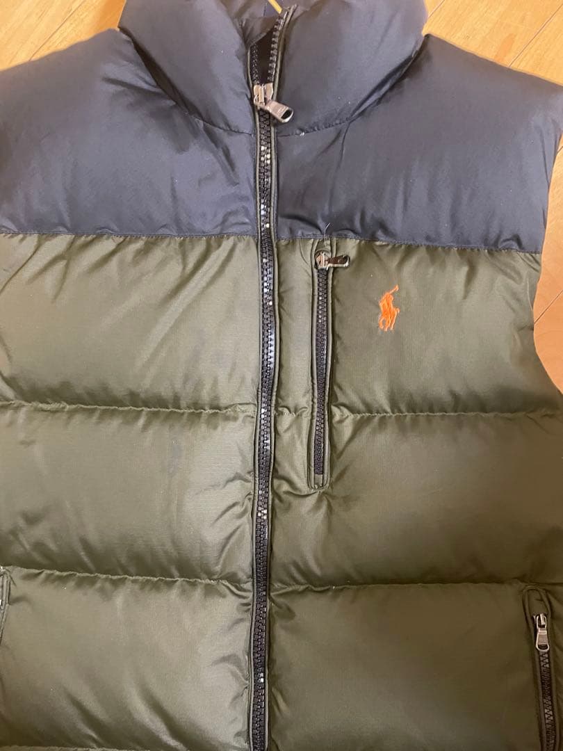 Polo Ralph Lauren ダウンベスト オリーブグリーン/ブラックM