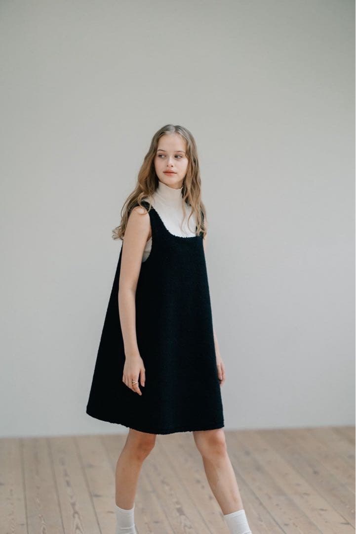 pois ポワ　スクエアプードルワンピース