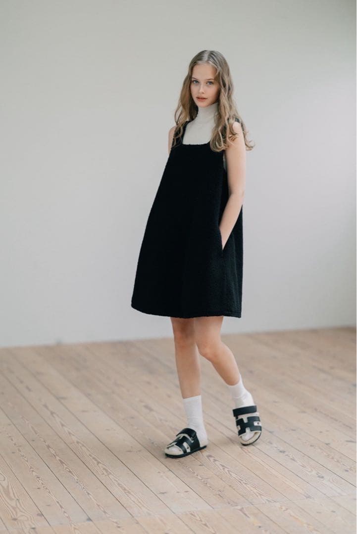 pois ポワ　スクエアプードルワンピース