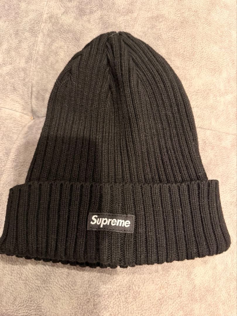 supreme ブラック 黒 ニット帽