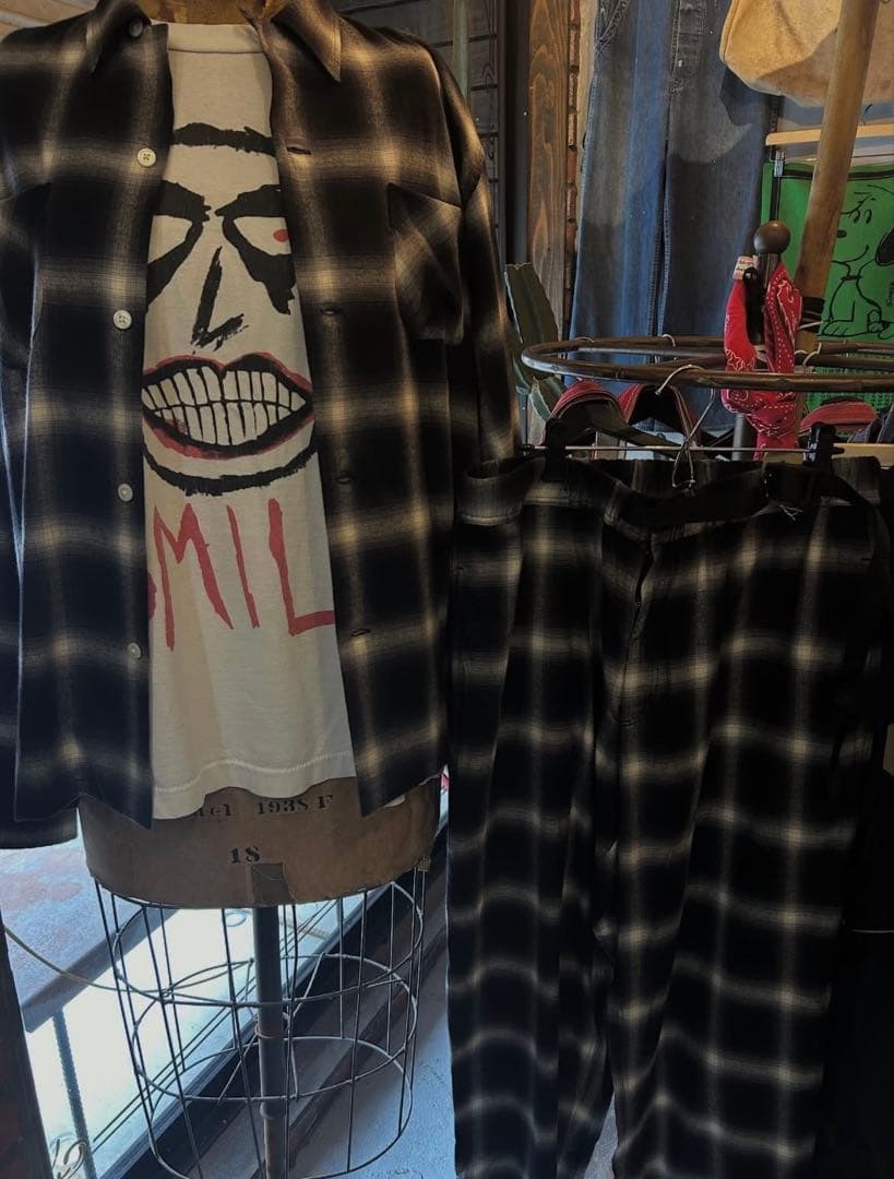 新品 THREEFACE OMBRE CHECK SETUP オンブレ Mサイズ