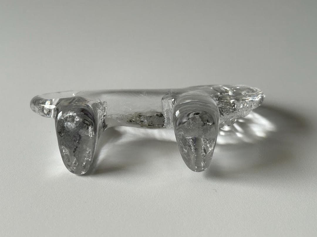 an09　KOSTA BODA ライオン　ZOOシリーズ クリスタルガラス 凹み