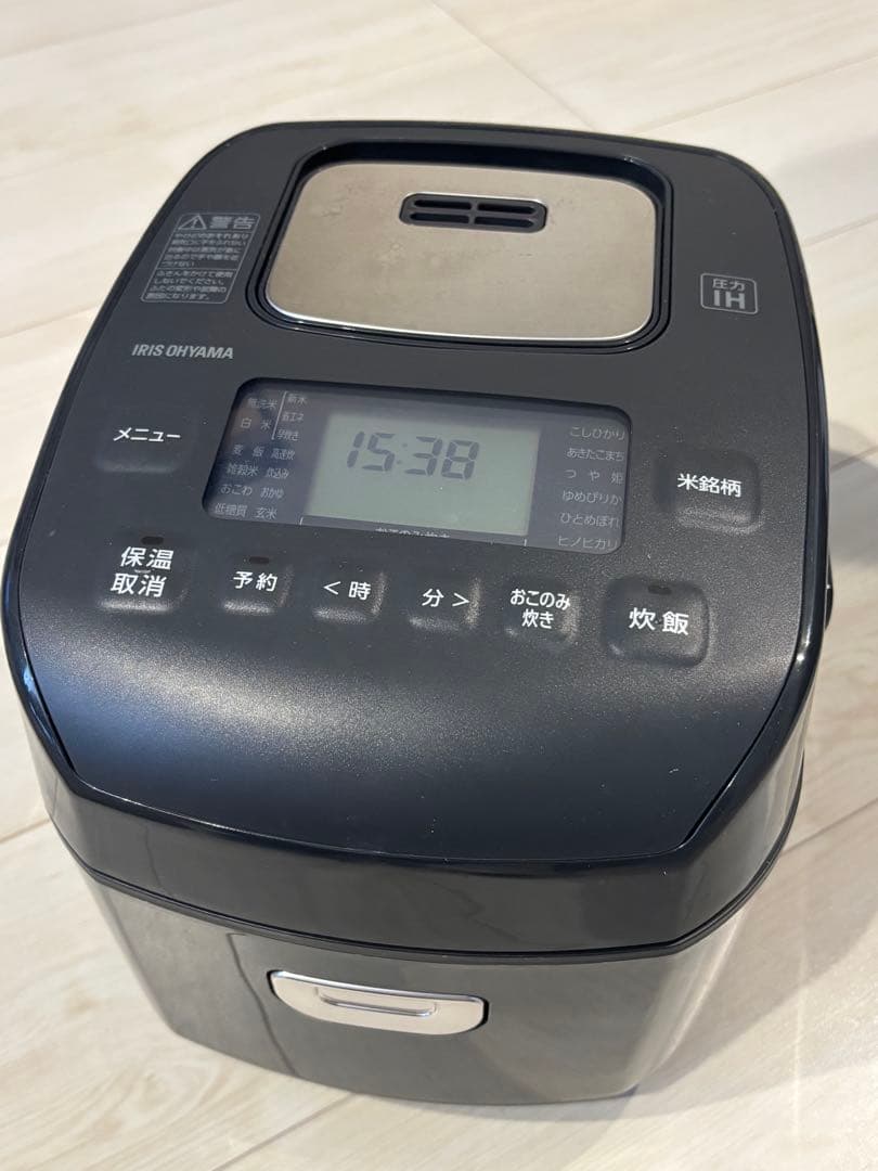 【美品】アイリスオーヤマ　RC-PDA30-B 銘柄炊き　圧力　IHジャー炊飯器