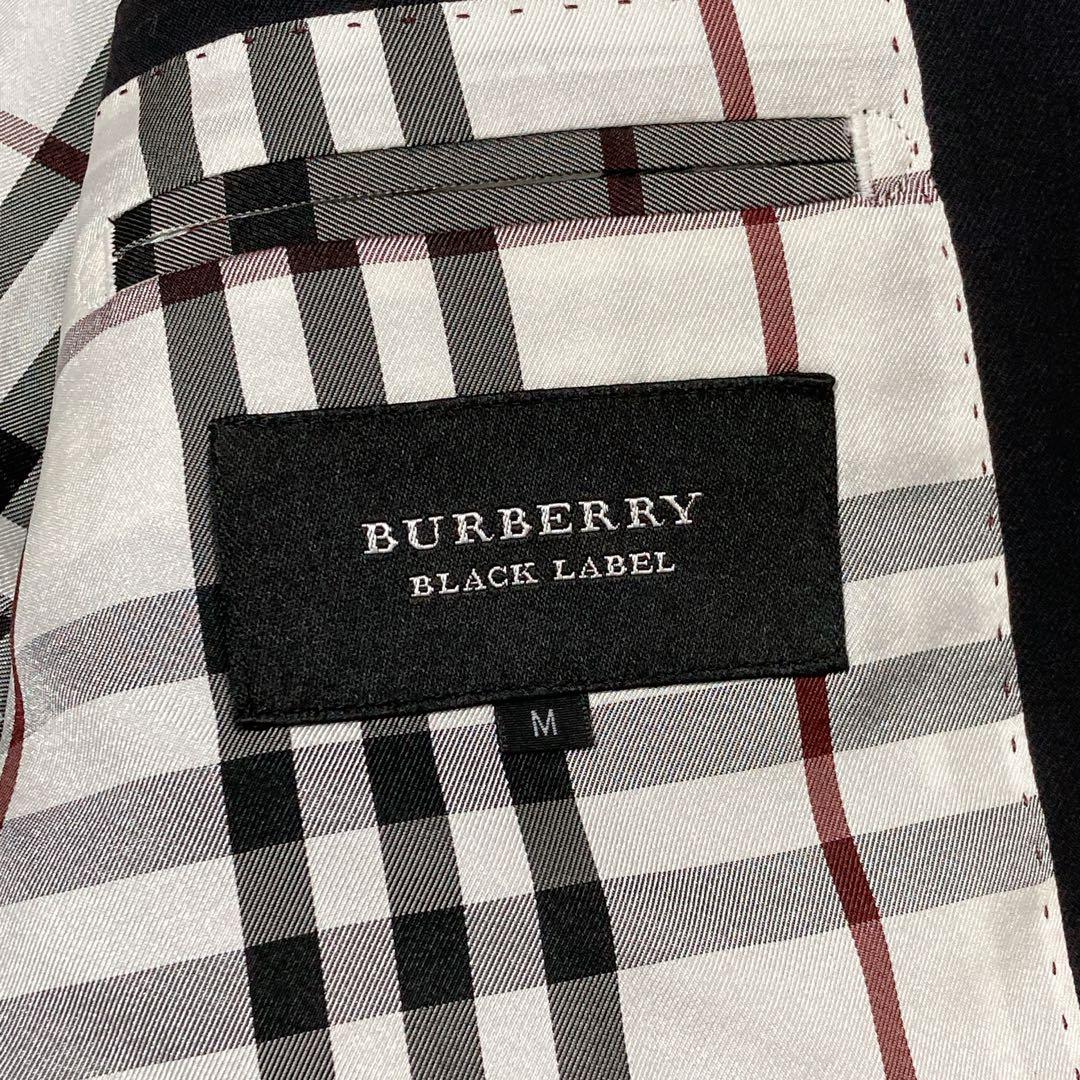 【美品】バーバリーブラックレーベル ノバチェック JK 銀釦 シルク 三陽商会M